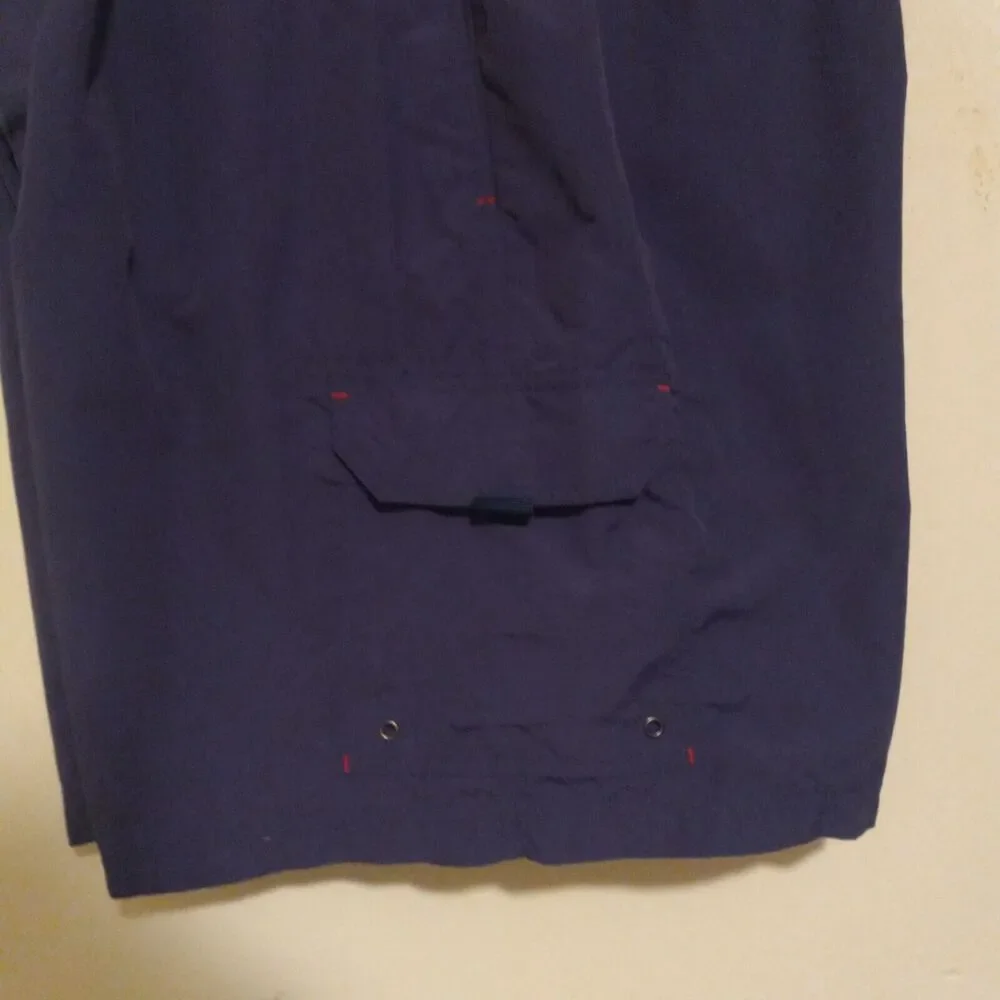 Lands End Cargo Swim Trunks-X-Large (40-42)-Elastic Waistband-Brief Liner-Pocket
